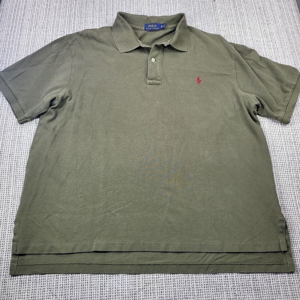 Polo Ralph‎ Lauren Polo Shirt Mens Big 1X Green Pony Logo Short Sleeve Casual